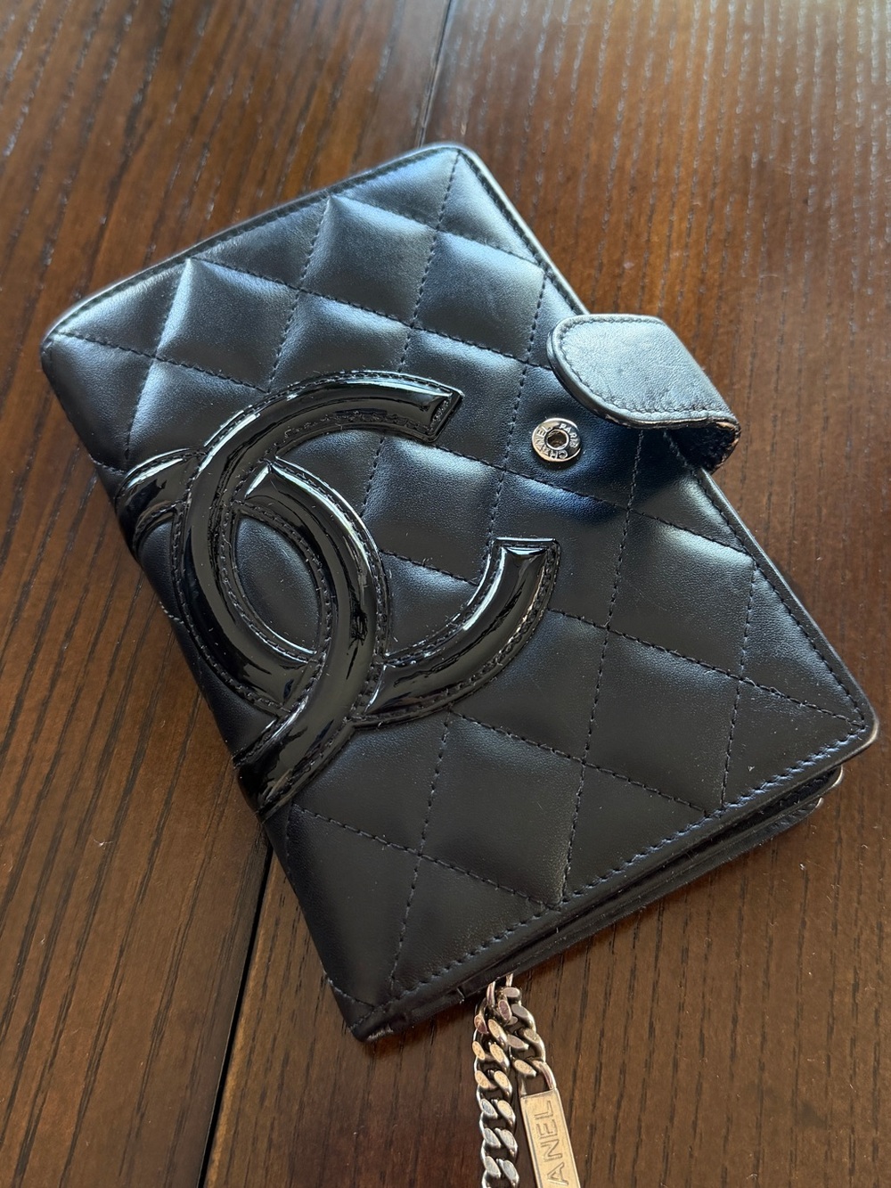 Chanel Cambon Ligne wallet in black quilted calfskin leather